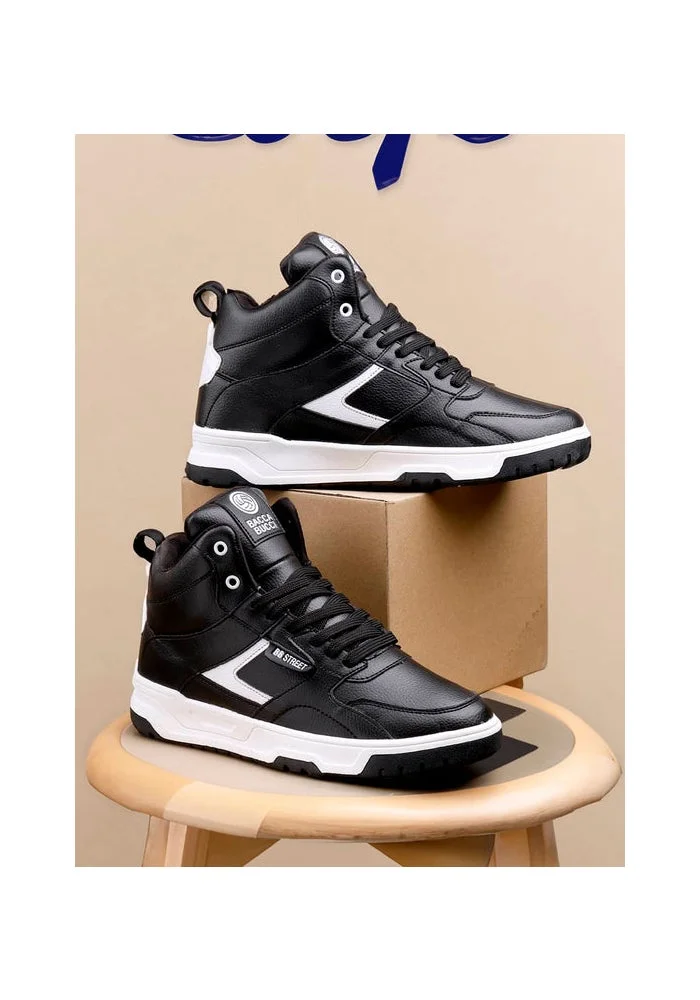 Bacca Bucci Black Cappuccino Skystompers Retro High-Top Sneaker for Men | Best Price UAE
